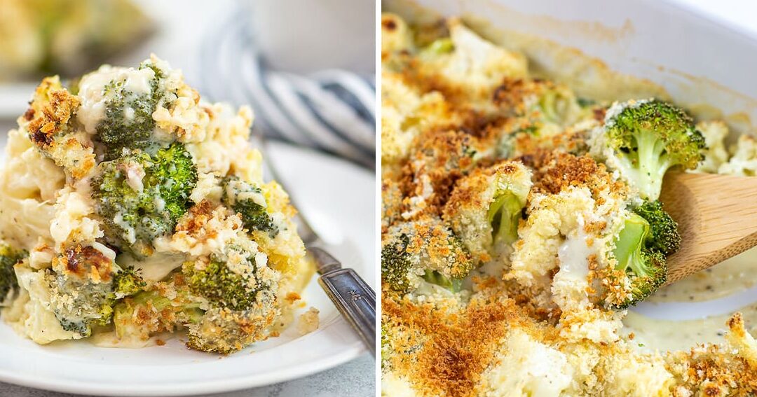 Broccoli and Cauliflower Gratin Recipe