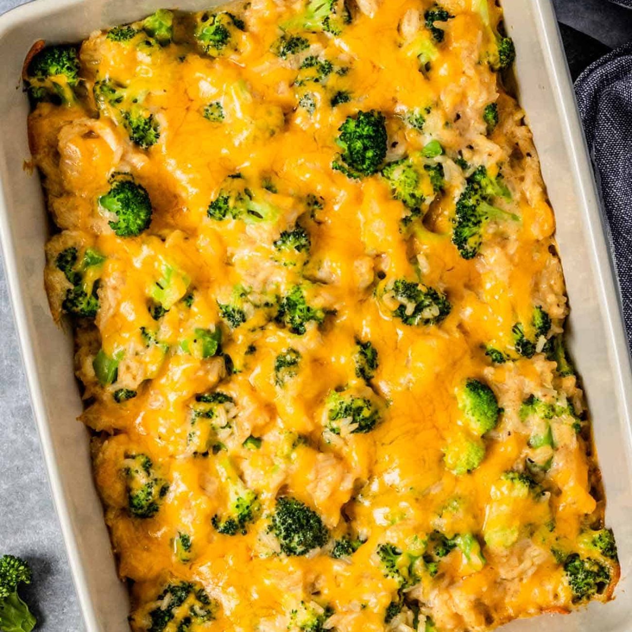 Broccoli, Rice, And Cheddar Casserole