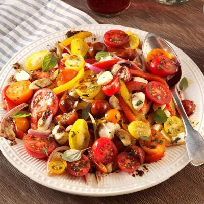 Broiled Red Pepper And Tomato Salad