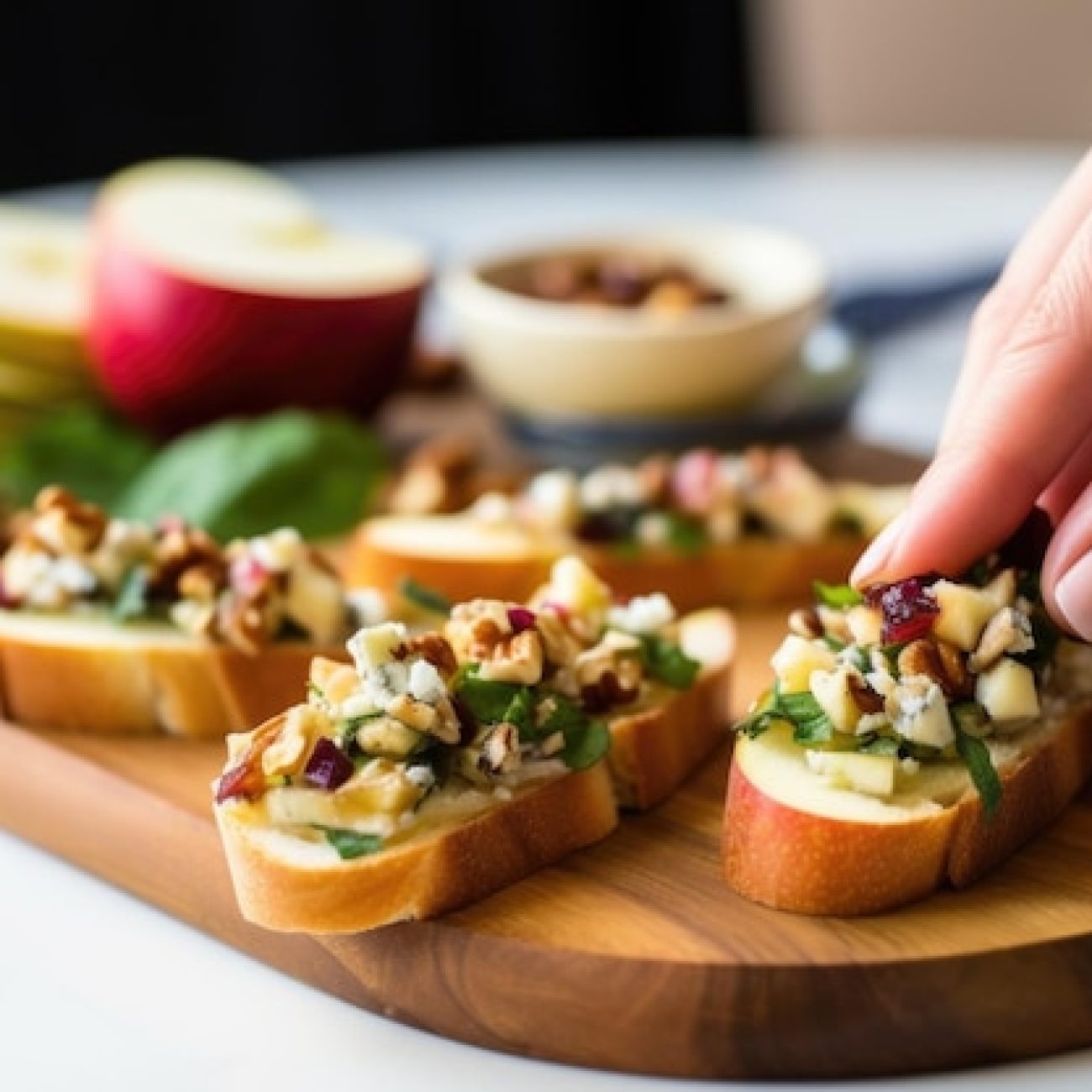 Bruschetta Gorgonzola And Apples