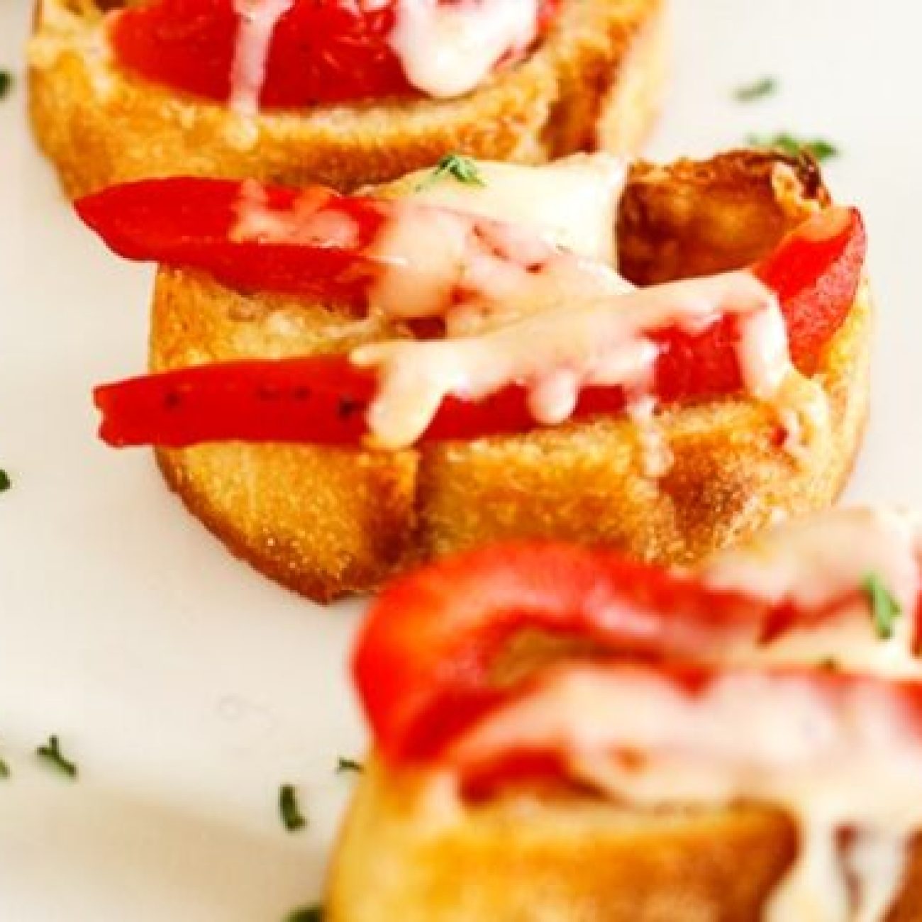 Bruschetta With Roasted Sweet Red Peppers