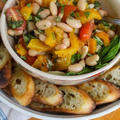 Bruschetta With White Beans, Tomatoes, And