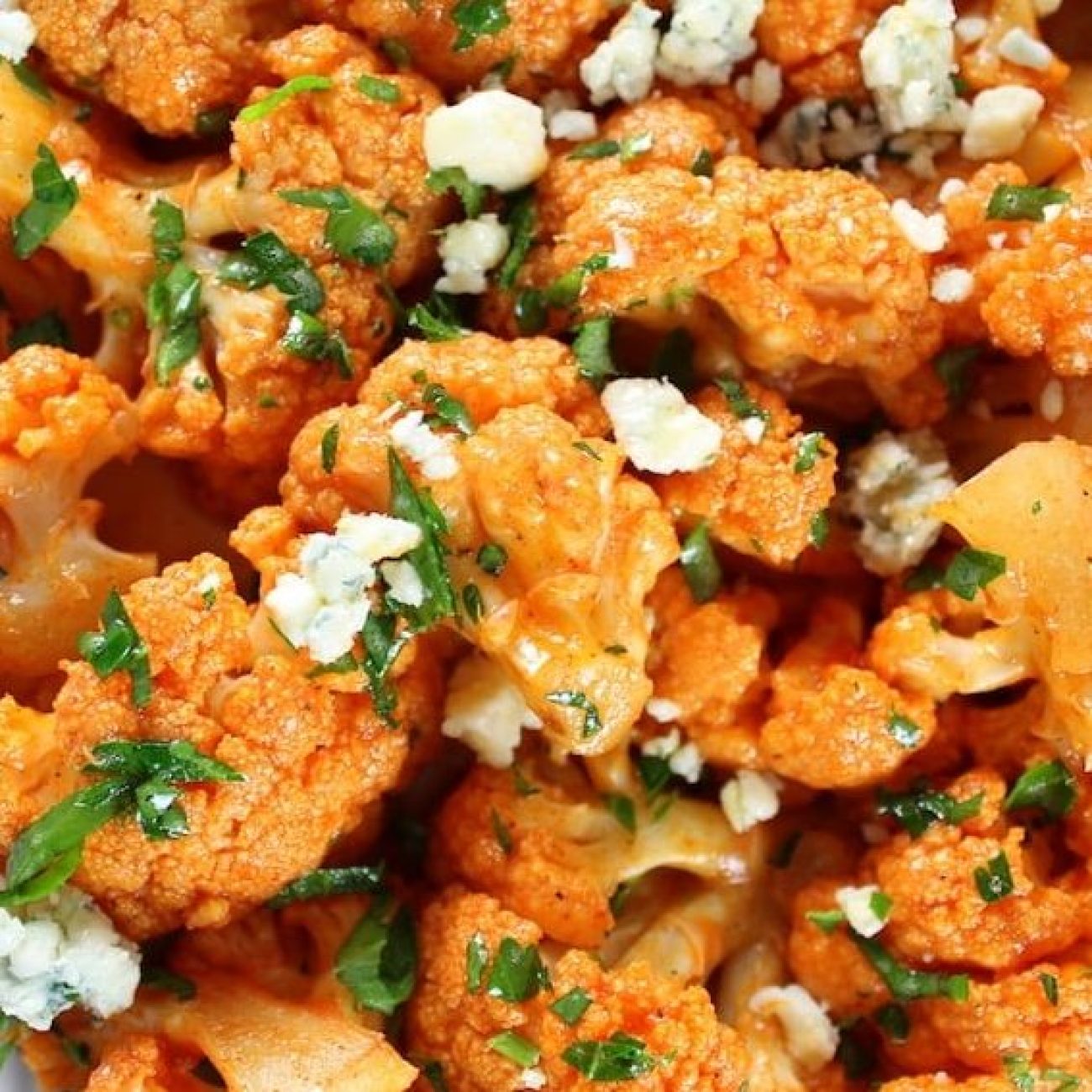 Buffalo Cauliflower With Blue Cheese