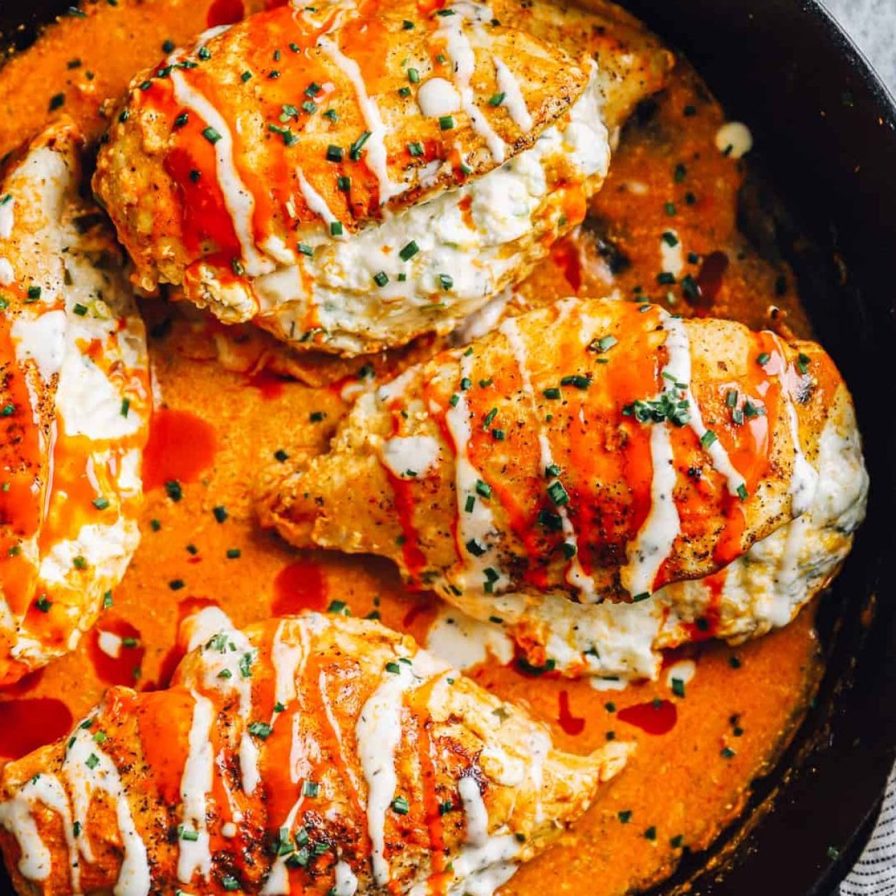 Buffalo-Style Spicy Stuffed Chicken Breast Recipe