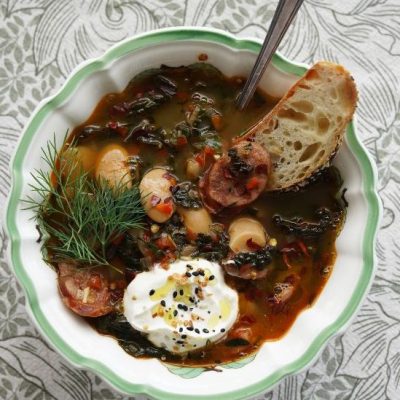 Butter Beans And Braised Leeks