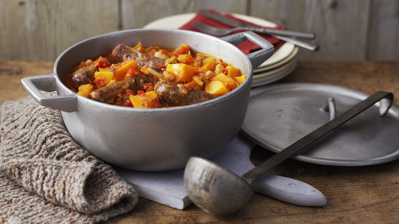 Butternut And Sausage Casserole