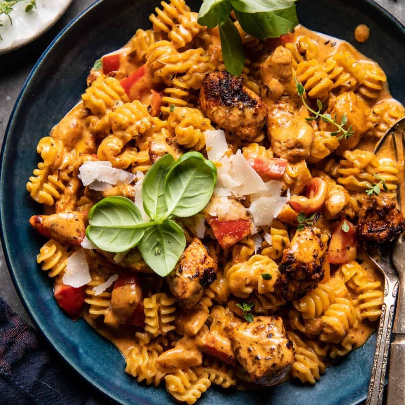 Cajun-Spiced Chicken Pasta with Tomato and Basil