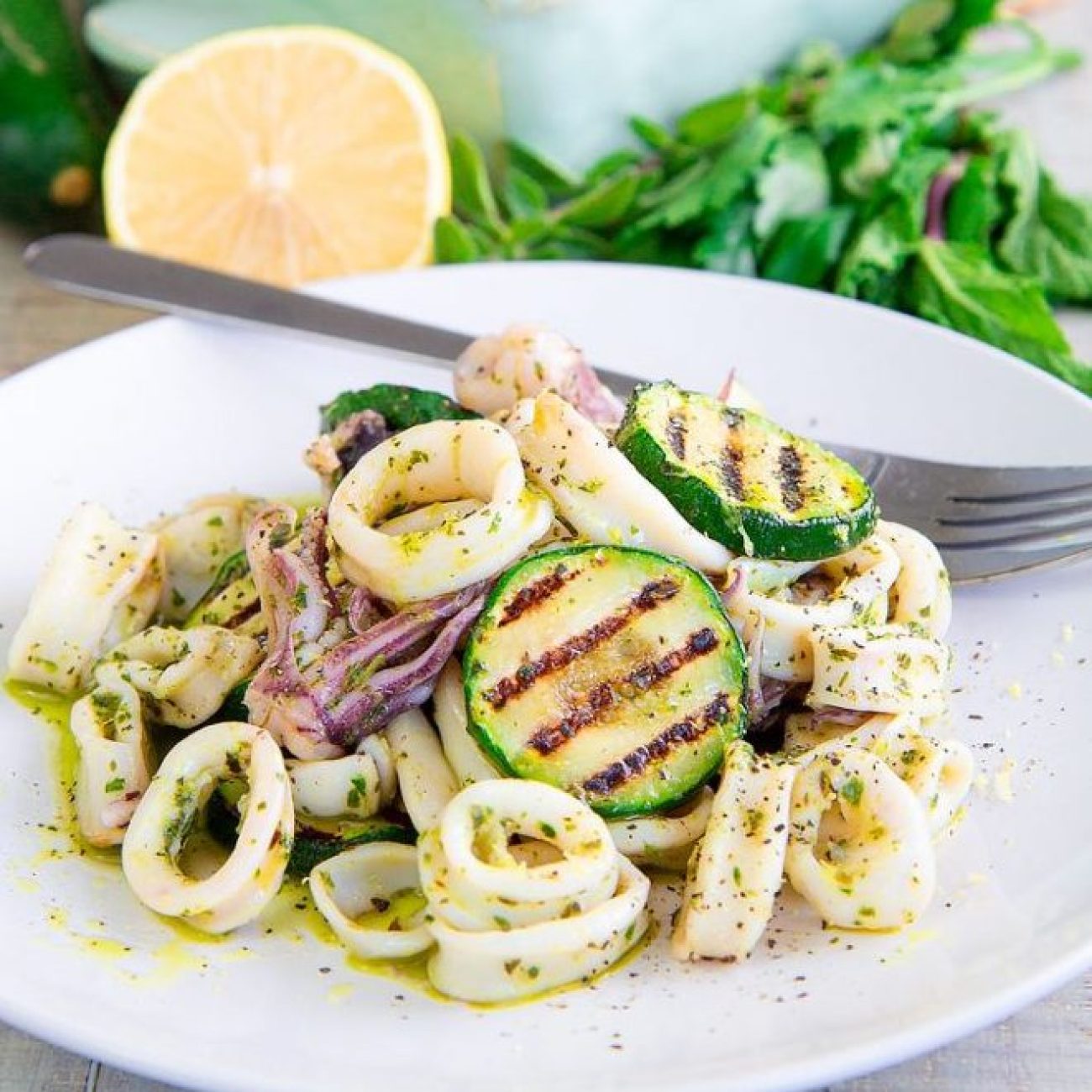 Calamari And Saffron Rice Salad