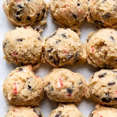 Candy Cane Chocolate Chunk Cookies