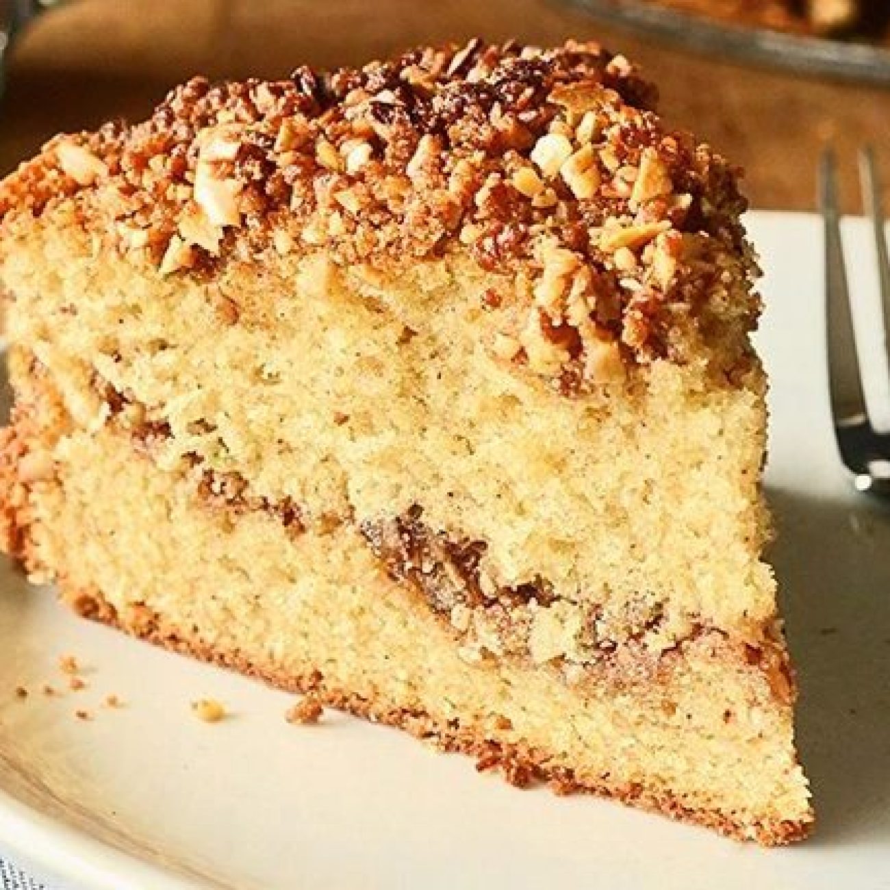 Caramel Pecan Sour Cream Coffee Cake