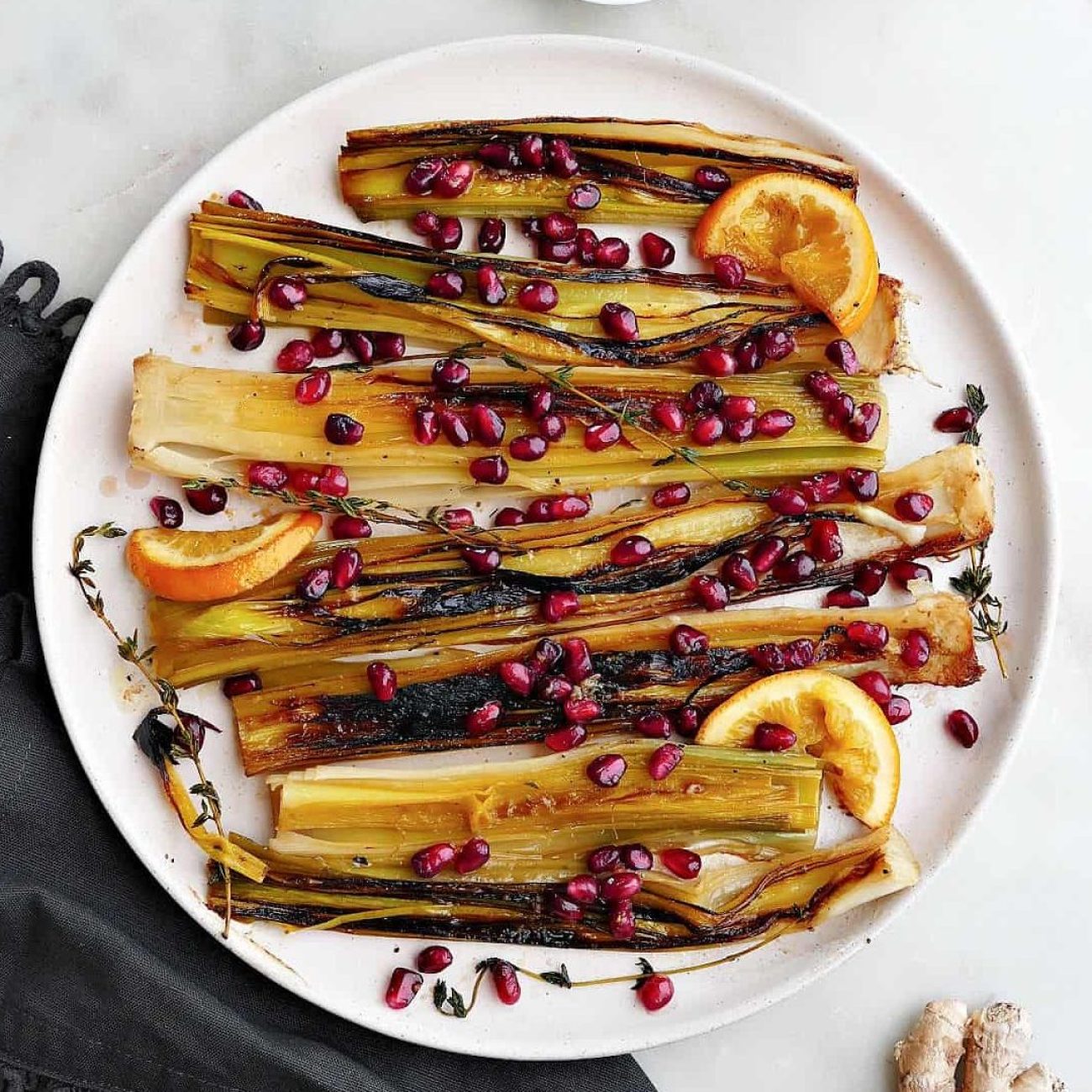 Caramelized Leeks Over Noodles