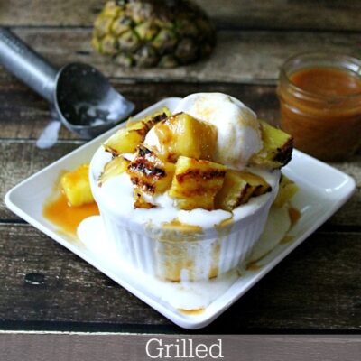 Caramelized Pineapple Sundaes With