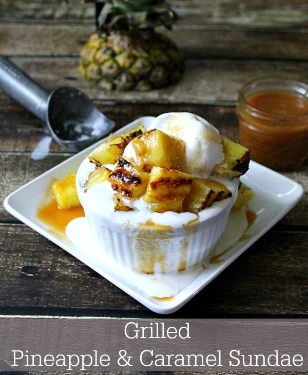 Caramelized Pineapple Sundaes With