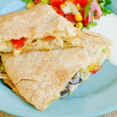 Caribbean Chicken Quesadillas