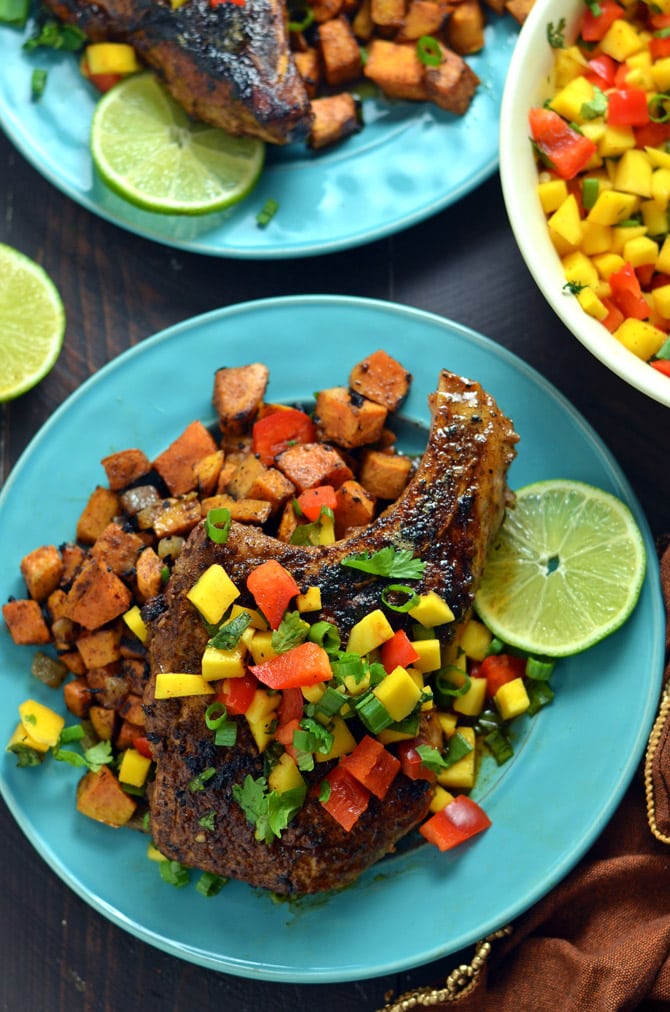 Caribbean Jerk Pork Chops