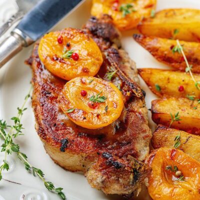 Caribbean Pork Chops With Apricot Sauce