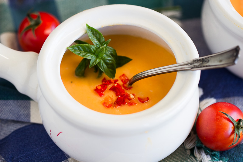 Caribbean Sweet Potato Soup With Ginger Shrimp