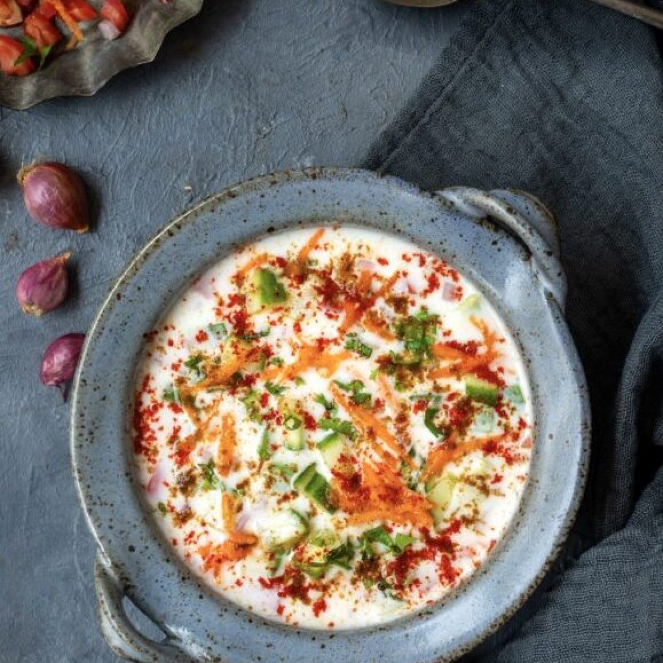 Carrot In Curd Accompaniment Raita