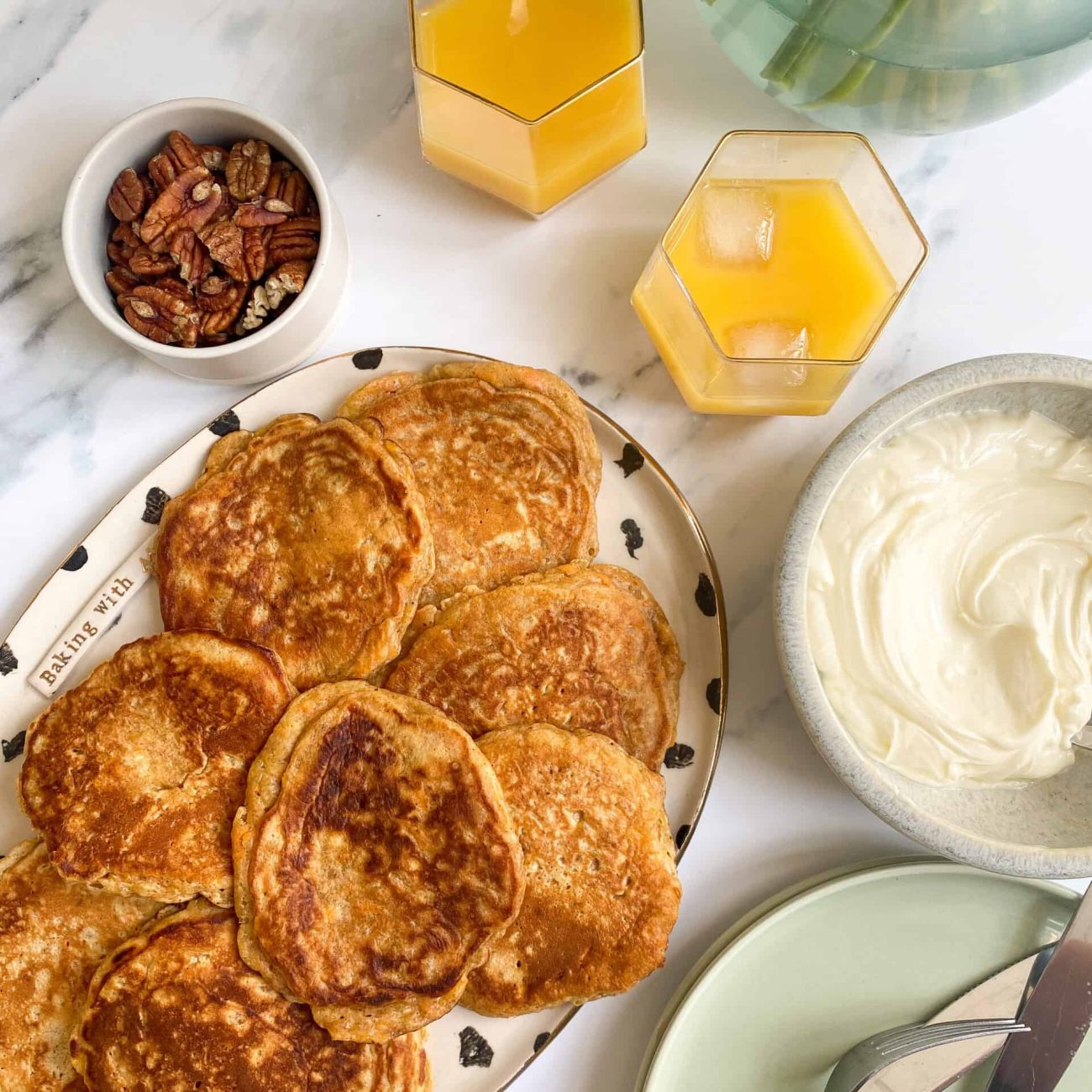 Carrot Pancakes With Cream Cheese Spread