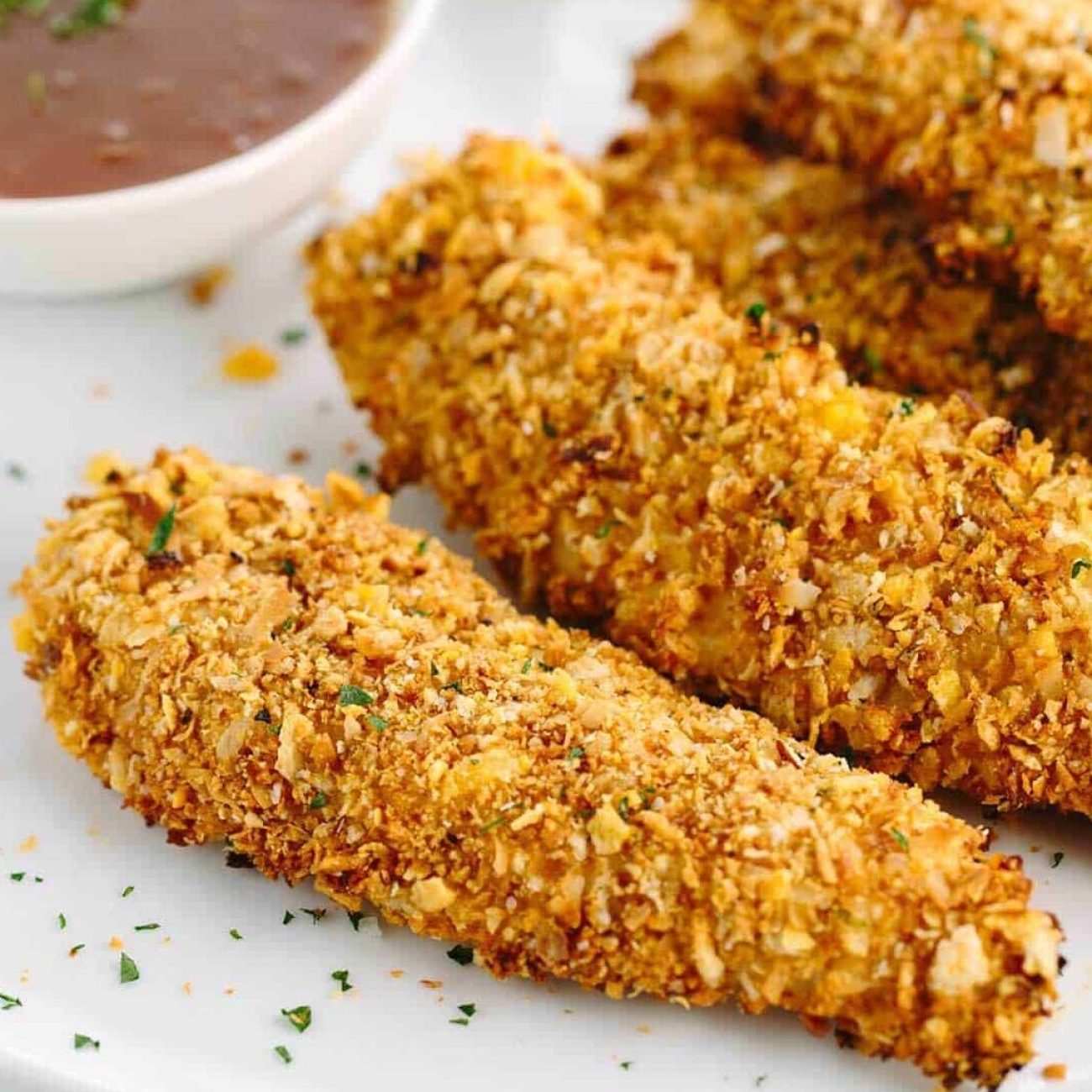 Cereal-Breaded Baked Chicken Tenders