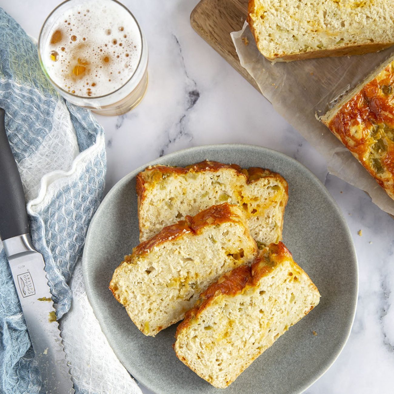 Cheddar And Chile Beer Bread