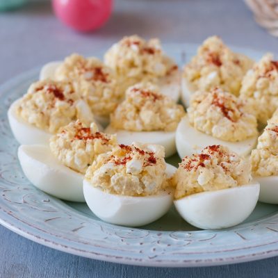 Cheddar Stuffed Eggs