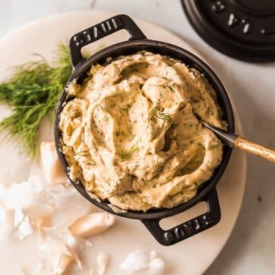 Cheese Crostini With Anchovy Herb Butter