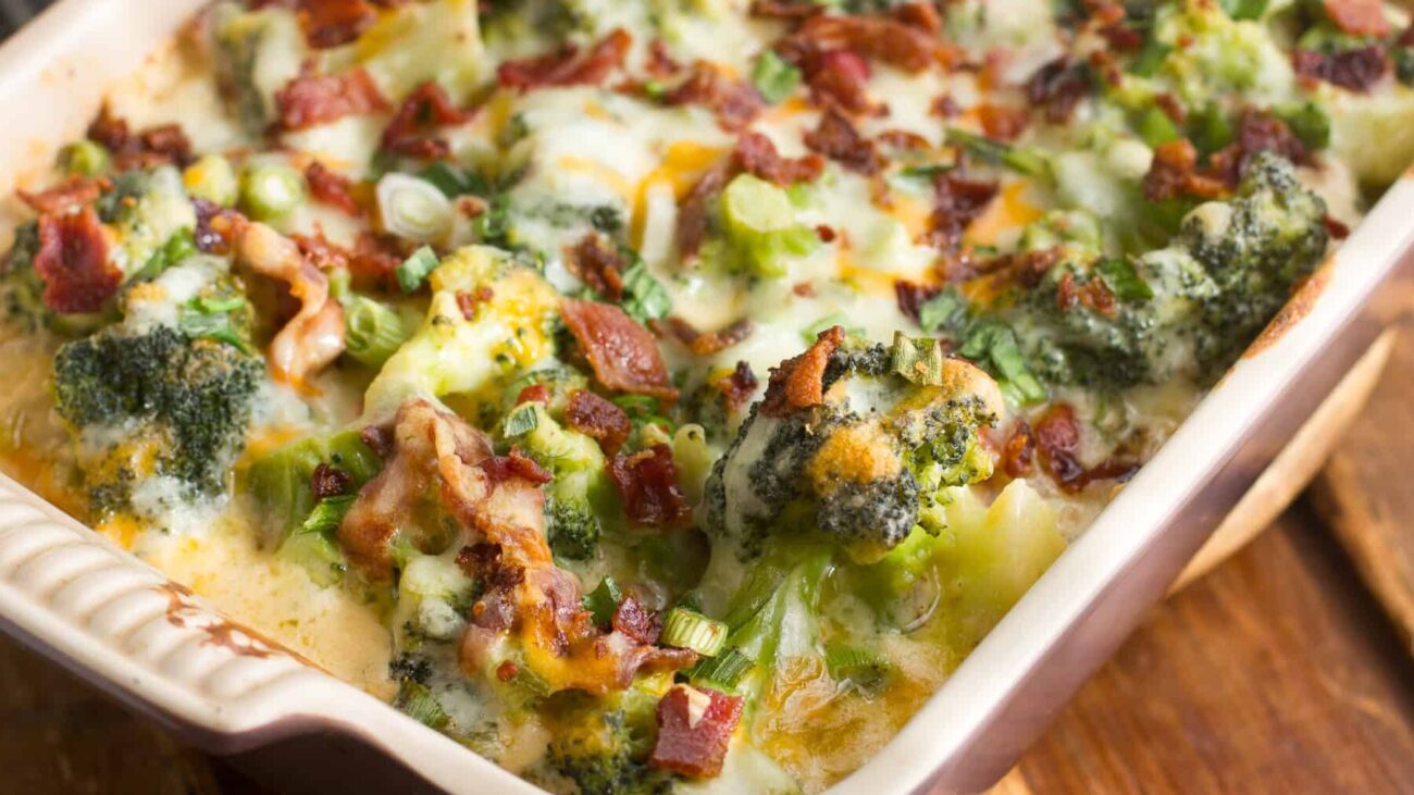 Cheesy Broccoli Bacon Casserole