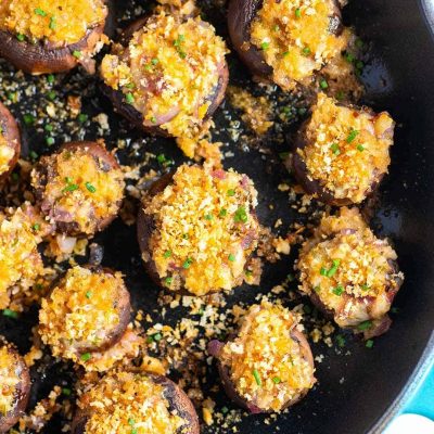 Cheesy Garlic Stuffed Mushrooms Recipe