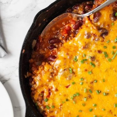 Cheesy Lentil And Rice Casserole