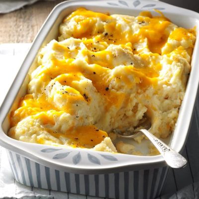 Cheesy Mashed Baked Potato Casserole