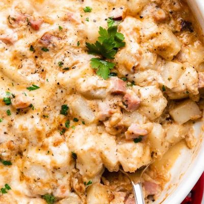 Cheesy Smoky Chicken And Potato Casserole Delight