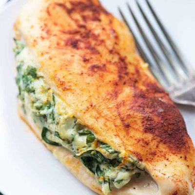 Cheesy Spinach Stuffed Chicken Breast Recipe