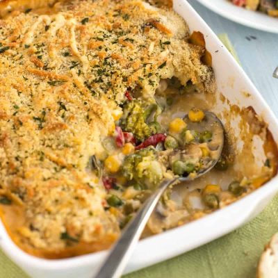 Cheesy Winter Vegetables Casserole