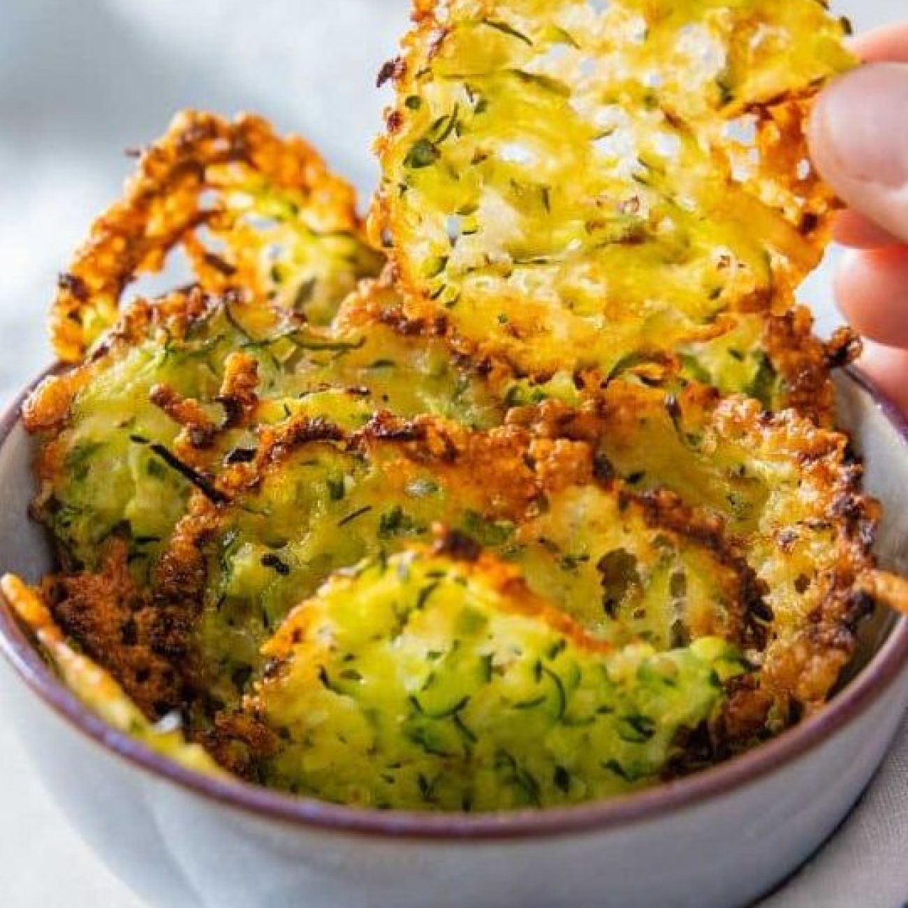 Cheesy Zucchini Crisps