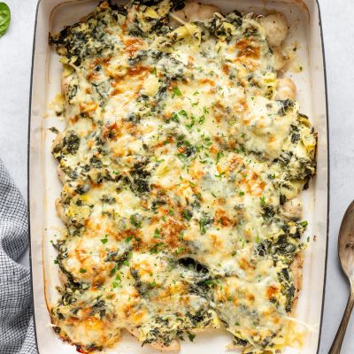 Chicken Artichoke Dip Casserole