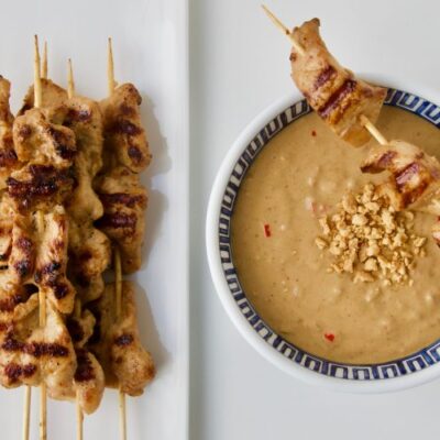 Chicken &Amp; Beef Sate With Spicy Peanut Sauce