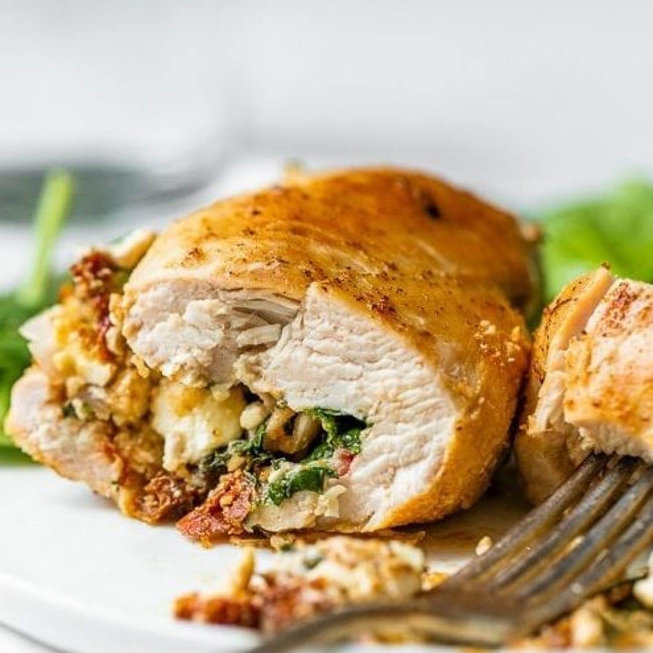 Chicken Breast Stuffed With Feta Cheese, Sun