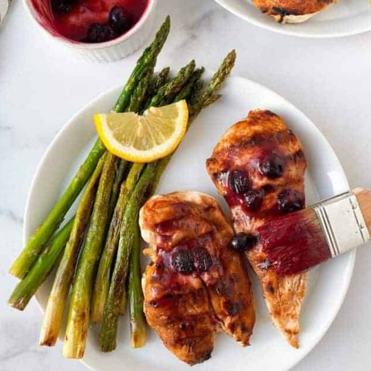 Chicken Breasts With Blueberry Barbecue Sauce