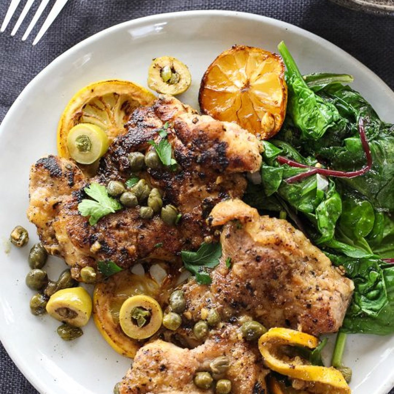 Chicken Breasts With Capers, Shallots, Lemon