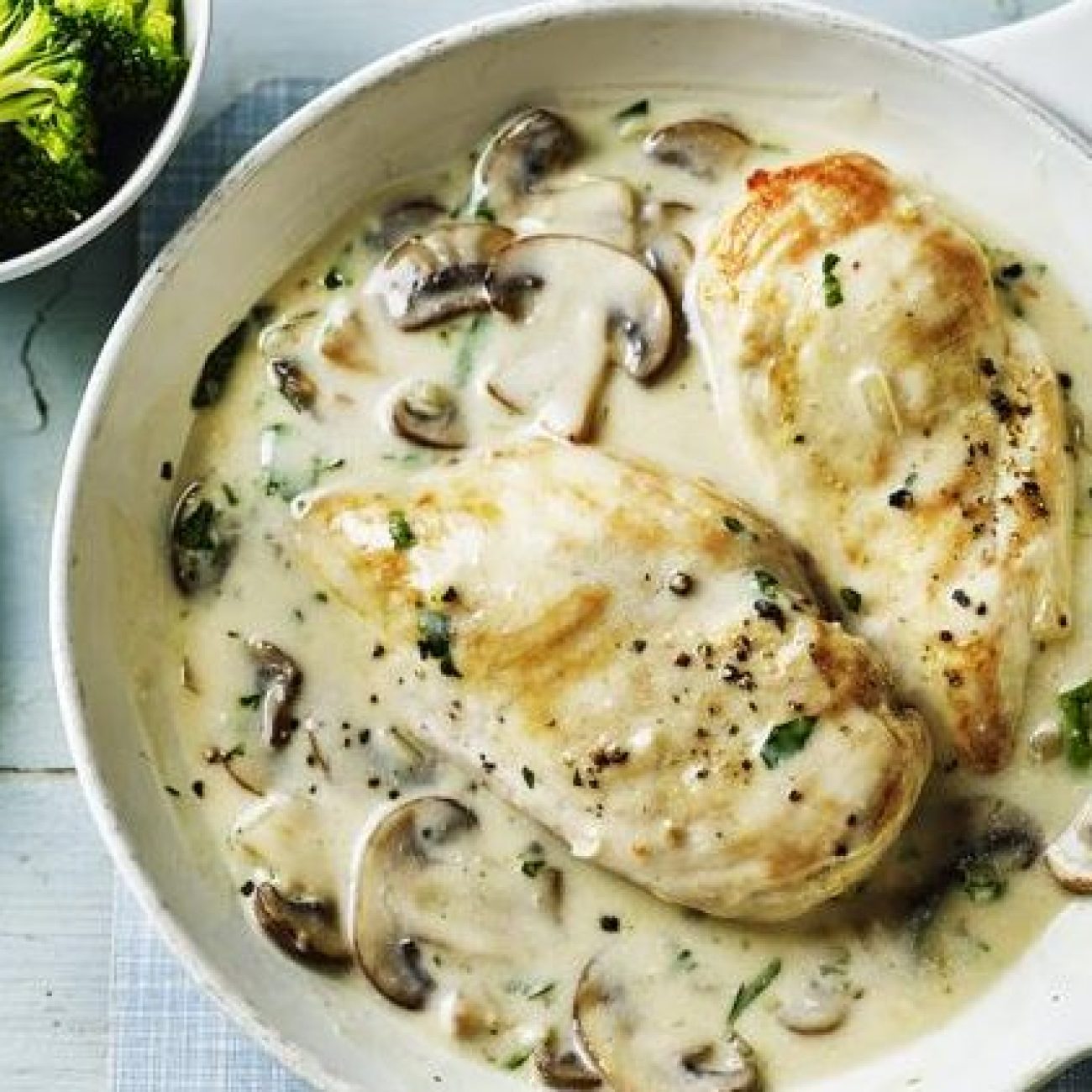 Chicken Breasts With Mushroom Cream Sauce