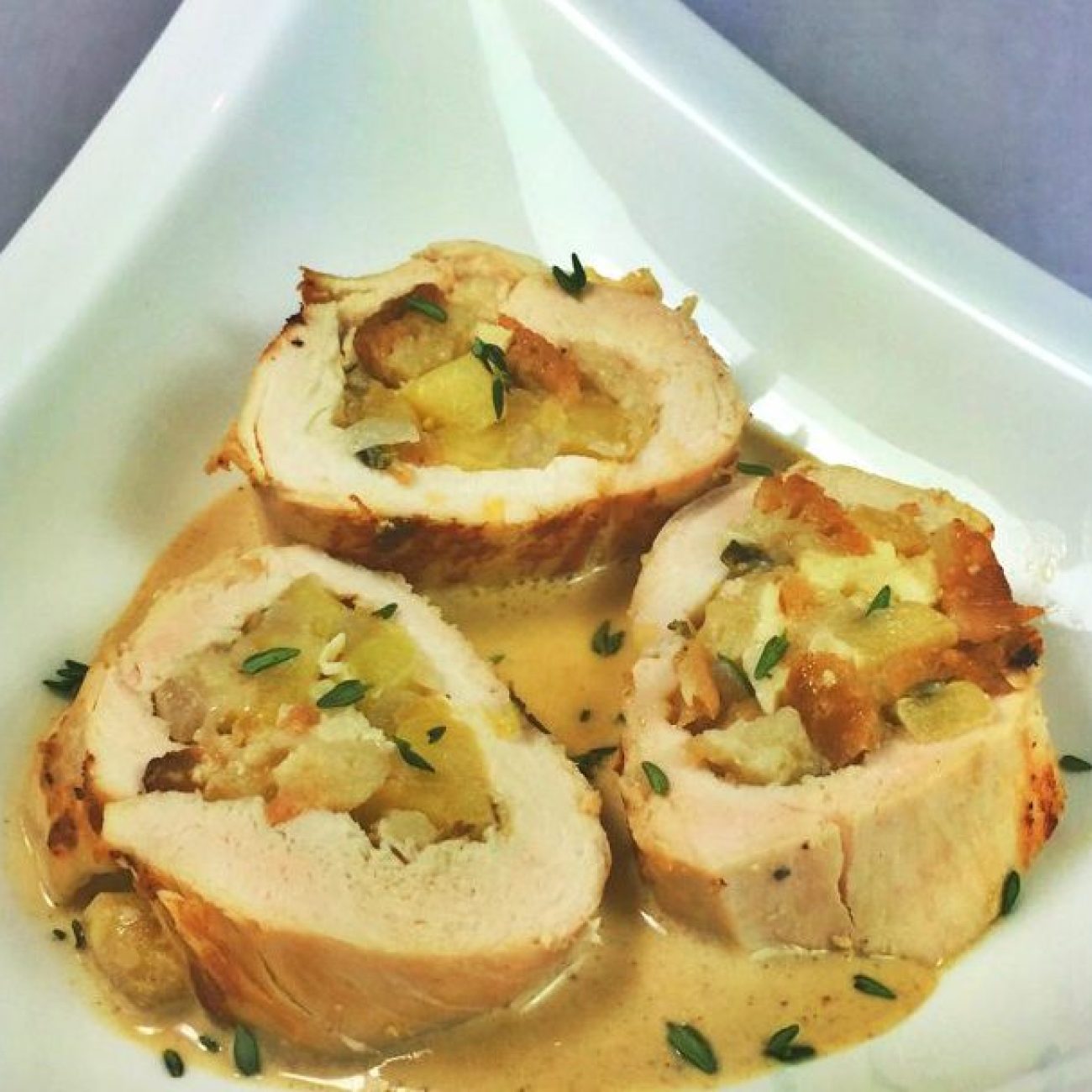 Chicken Breasts With Savory Apple Stuffing