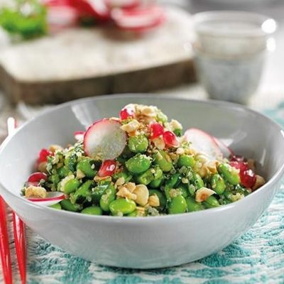 Chicken Edamame Salad With Wasabi