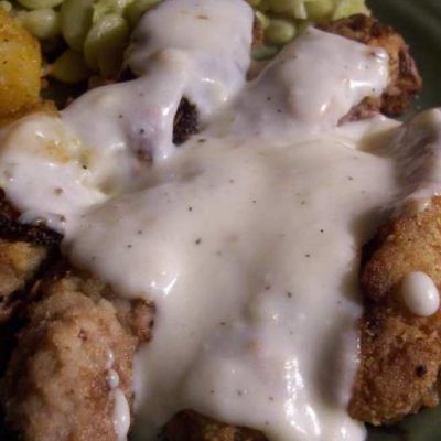 Chicken-Fried Steak Strips With Milk Gravy