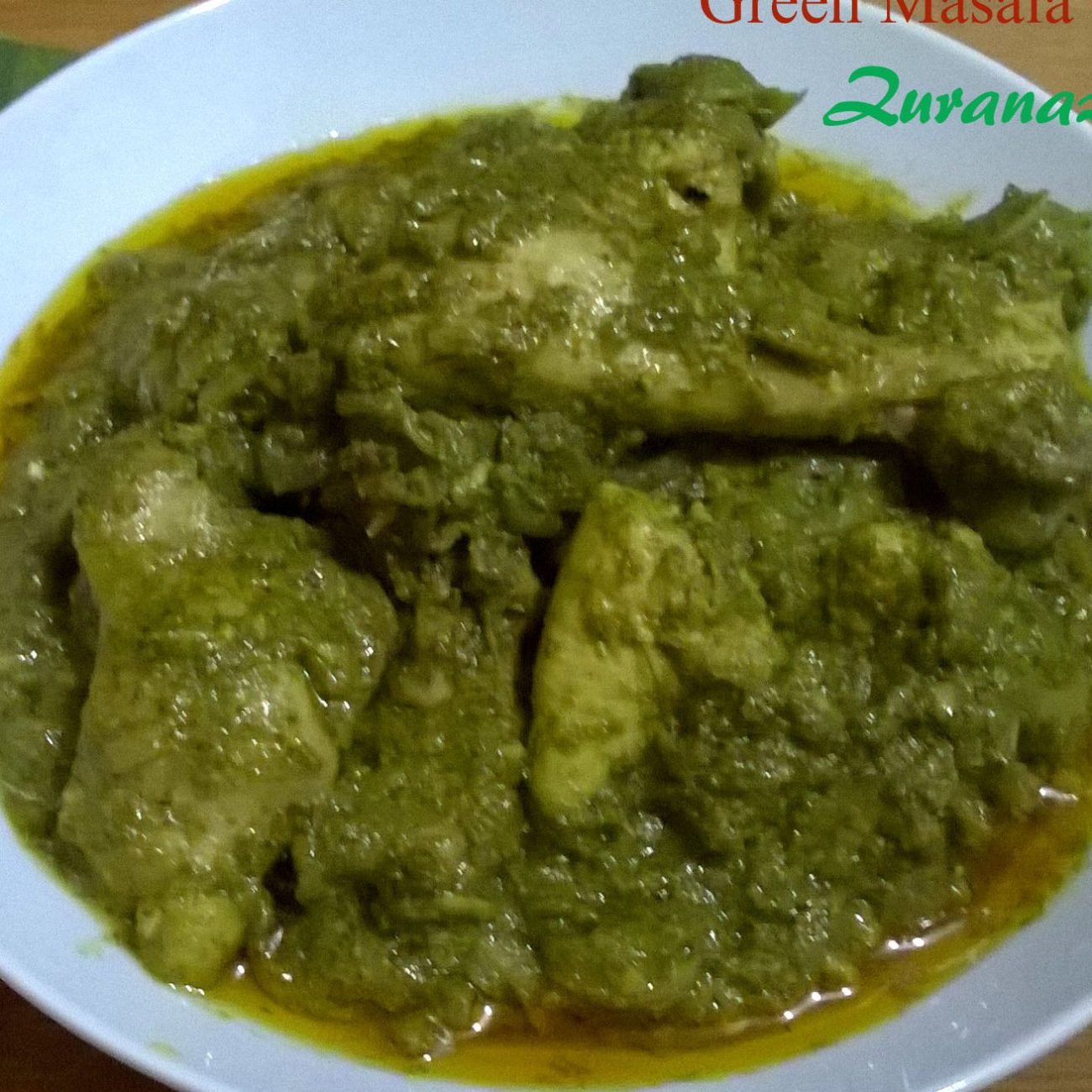 Chicken In Green Masala Sauce