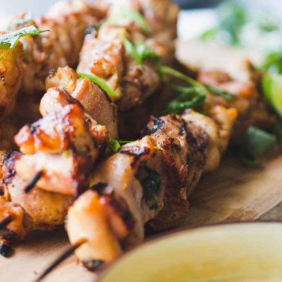 Chicken Kabobs With Thai Dipping Sauce