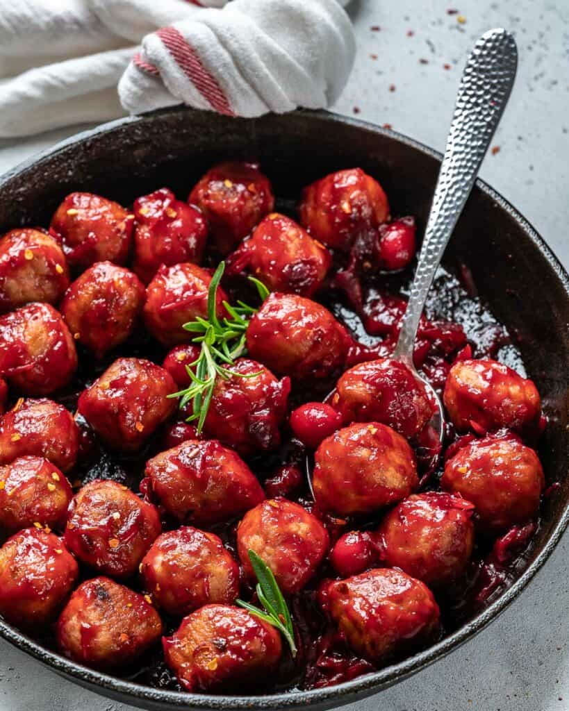 Chicken Meatballs With Plum Mustard