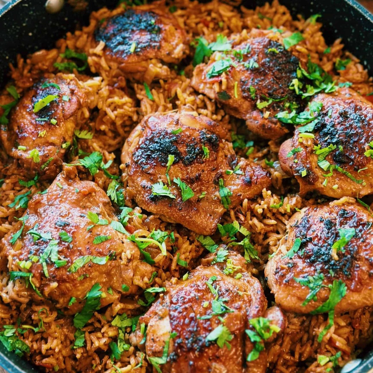 Chicken, Rice, And Spices Bake