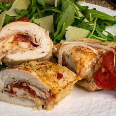 Chicken Rollatini With Cheese, Ham