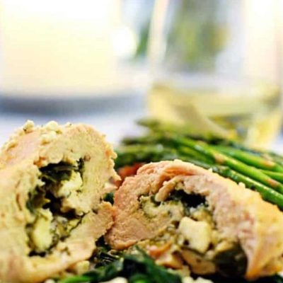 Chicken Roulade With Spinach Feta Cheese And